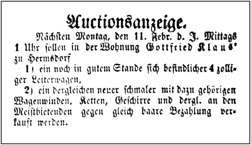1861-02-11 Hdf Auktion Klaus